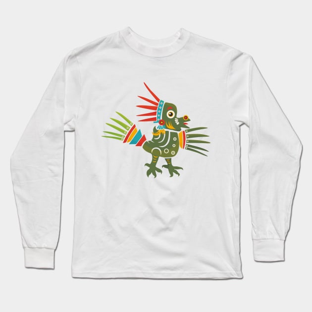 Aztec Bird Long Sleeve T-Shirt by tatadonets